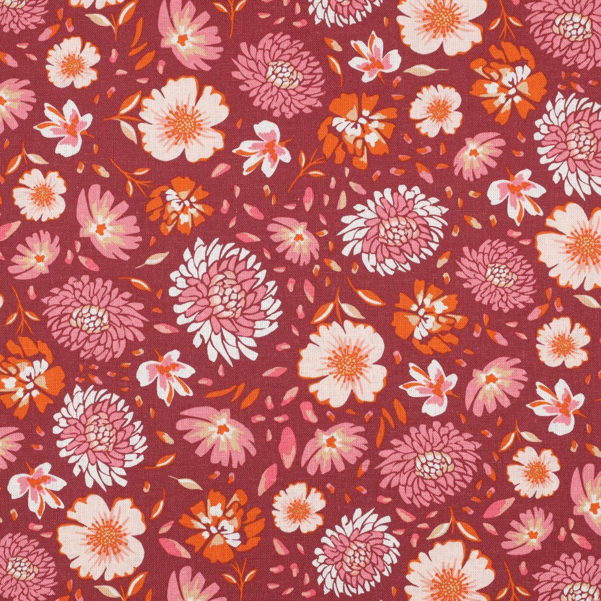LINNEN VISCOSE GEWASSEN BLOEMEN